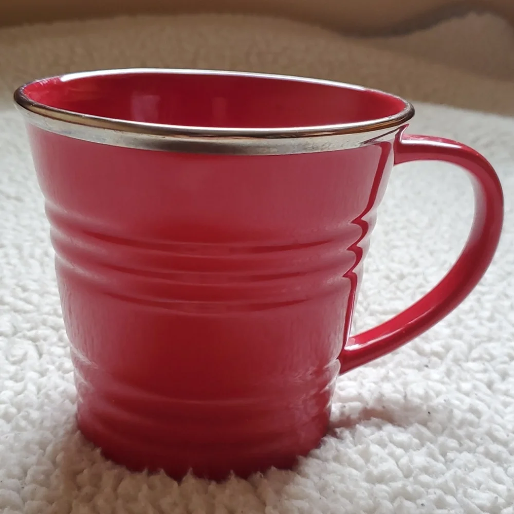 Starbucks 2007 Christmas mug coffee red silver - Picture 1 of 5